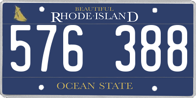 RI license plate 576388