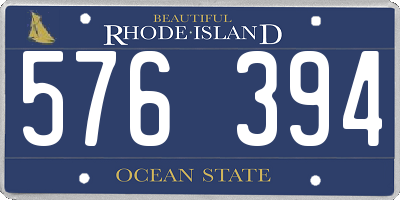 RI license plate 576394