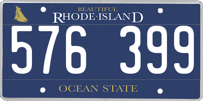 RI license plate 576399
