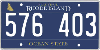 RI license plate 576403