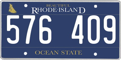 RI license plate 576409