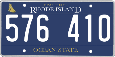 RI license plate 576410