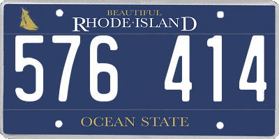 RI license plate 576414