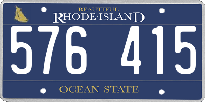 RI license plate 576415