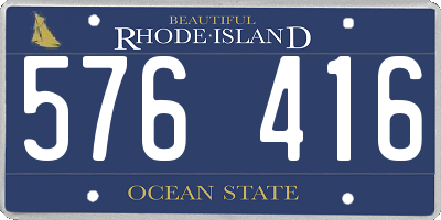 RI license plate 576416