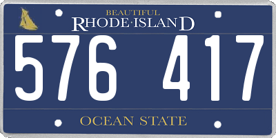 RI license plate 576417