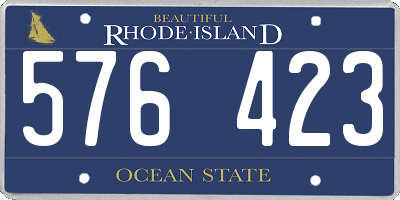 RI license plate 576423
