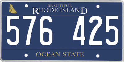 RI license plate 576425
