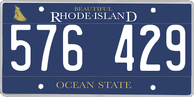 RI license plate 576429