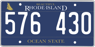 RI license plate 576430