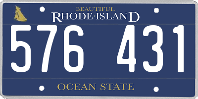 RI license plate 576431