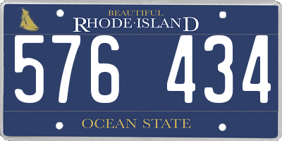RI license plate 576434