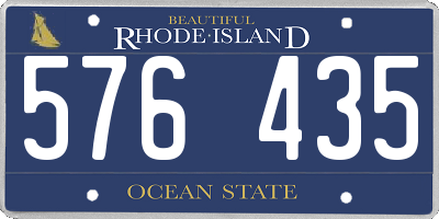 RI license plate 576435