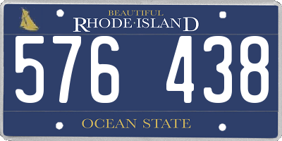 RI license plate 576438