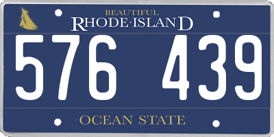 RI license plate 576439