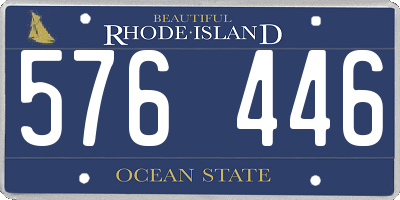 RI license plate 576446