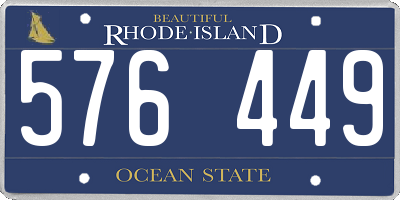 RI license plate 576449