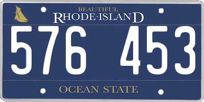 RI license plate 576453