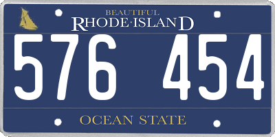 RI license plate 576454
