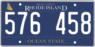 RI license plate 576458
