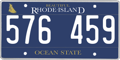 RI license plate 576459