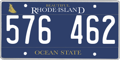 RI license plate 576462