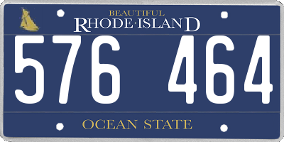 RI license plate 576464