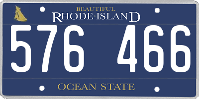 RI license plate 576466
