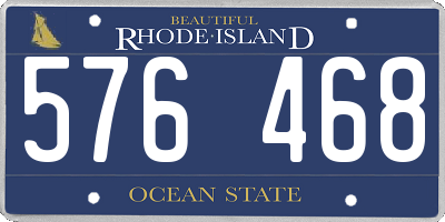 RI license plate 576468