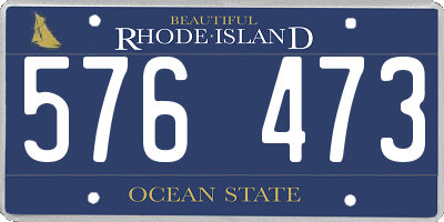 RI license plate 576473
