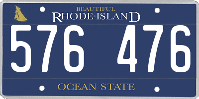 RI license plate 576476