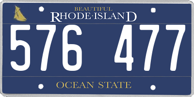 RI license plate 576477
