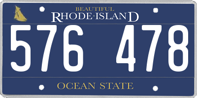 RI license plate 576478