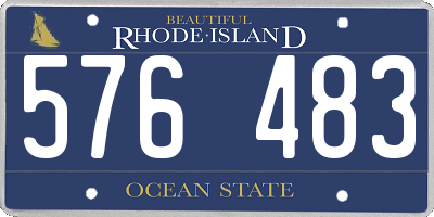 RI license plate 576483