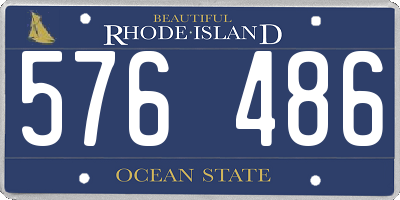 RI license plate 576486