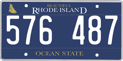 RI license plate 576487
