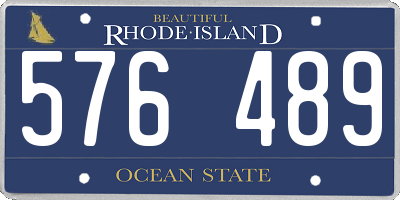 RI license plate 576489