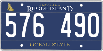 RI license plate 576490