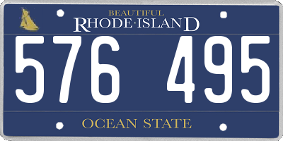 RI license plate 576495