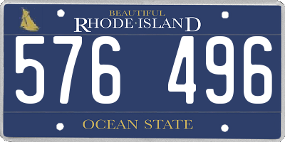 RI license plate 576496