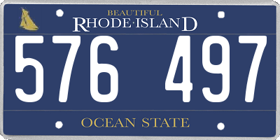 RI license plate 576497