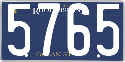 RI license plate 5765