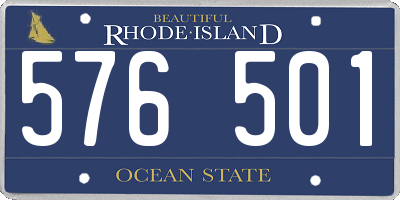 RI license plate 576501