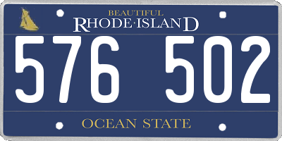 RI license plate 576502