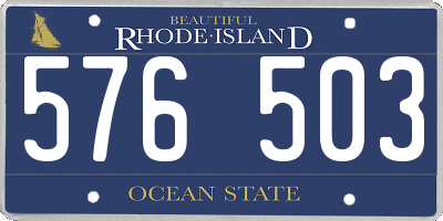 RI license plate 576503