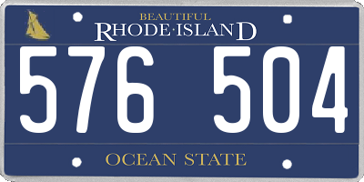 RI license plate 576504