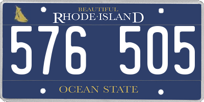 RI license plate 576505
