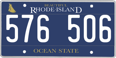 RI license plate 576506