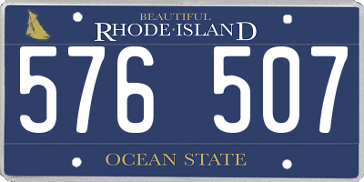 RI license plate 576507