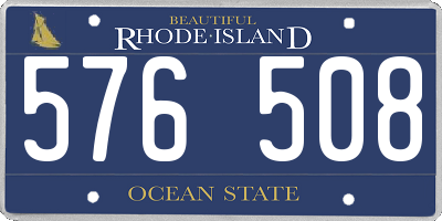 RI license plate 576508